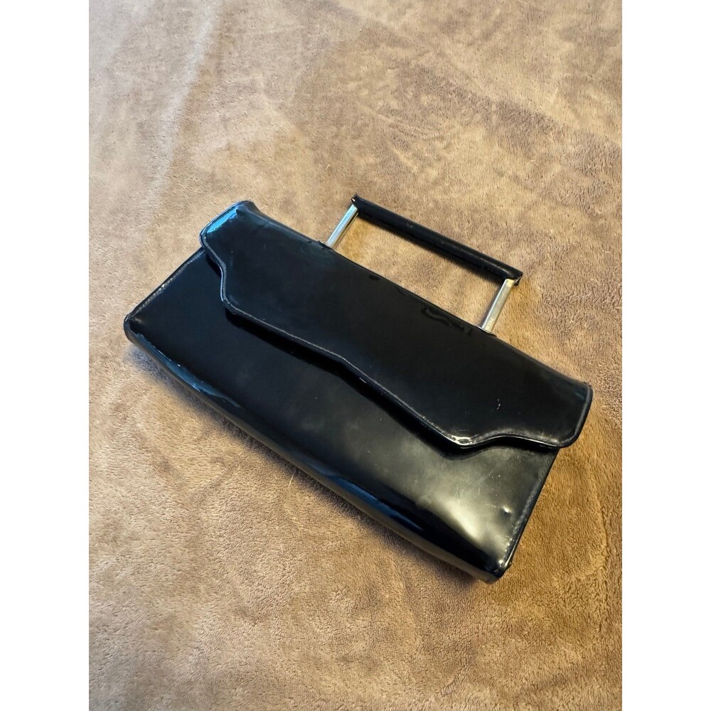 Vintage black patent leather purse